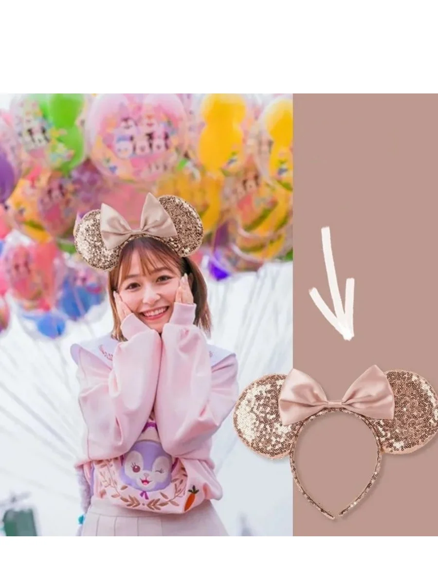 Spielplatz-Stirnband, Mickey-Minnie-Haarschmuck, Schleifen-Haarschmuck, Party-Performance-Kopfschmuck – Detail 2