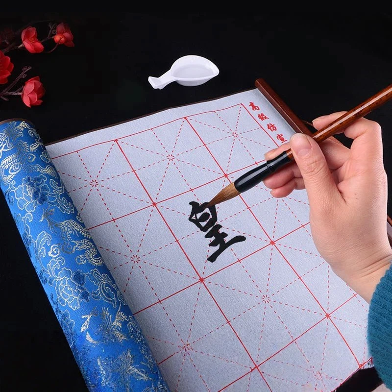 Quick Dry Thick Imitation Xuan Water Writing Cloth Chinese Brush Calligraphy Copybook Practice Set For New Learner Beginner