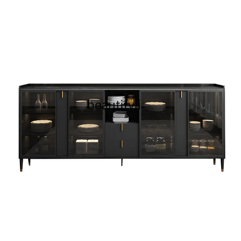 

Sideboard Cabinet Integrated Light Luxury Wine Cabinet Wall Home Living Room Multi-Functional Locker Tea Cabinet