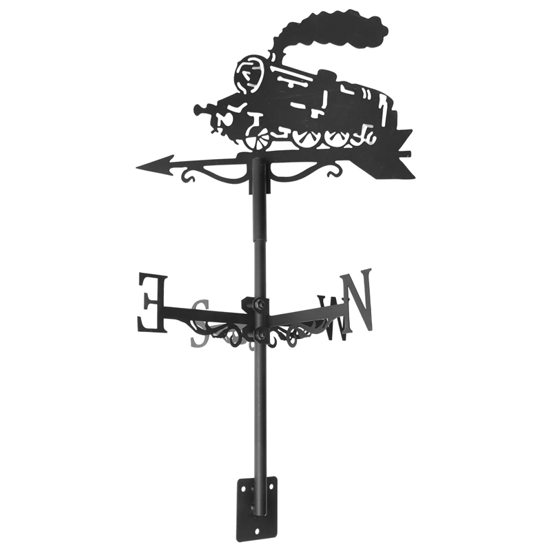 Steam Train Silhouette Weather Vane Weathervane Weathercock For Garden Patio Yard Ornament