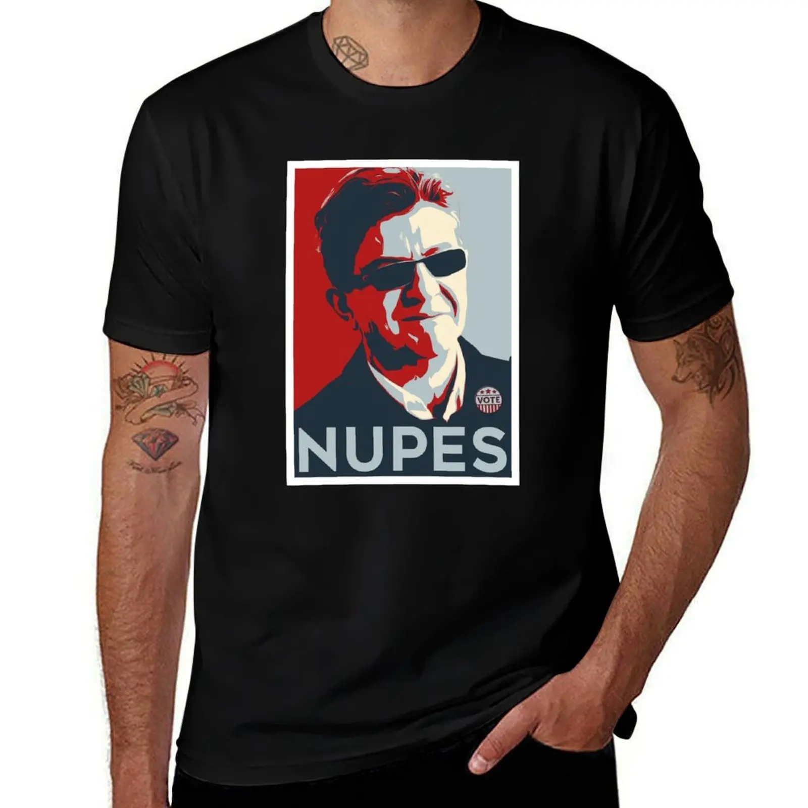 تي شيرت تشريعي انتخاباتية من Nupes Jean-Luc Melenchon JLM تي شيرت رجالي تي شيرت قطن 100% تي شيرت #1