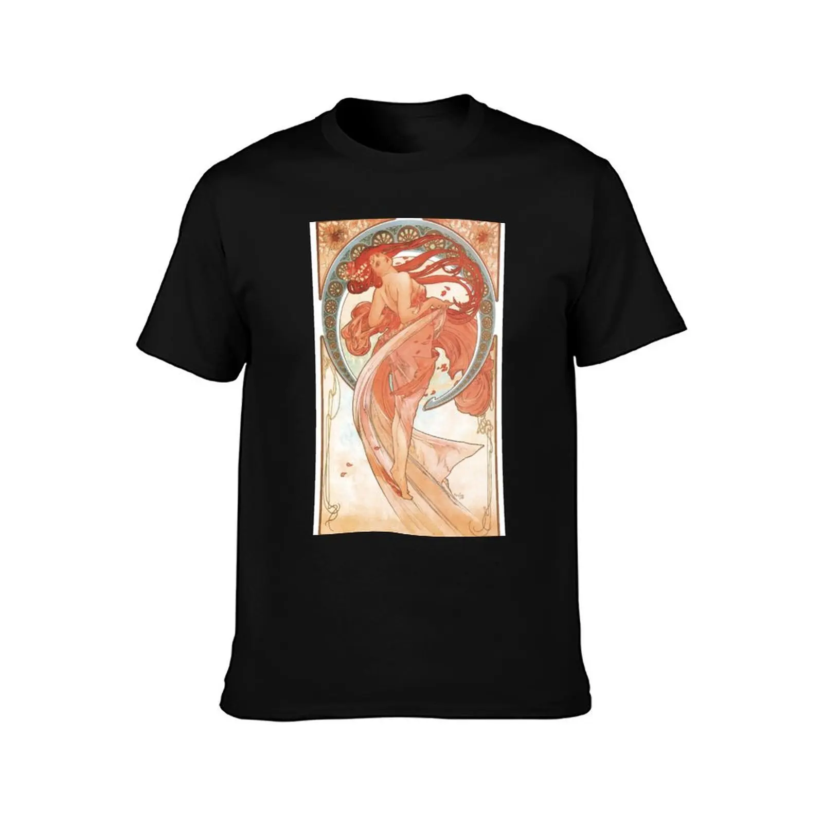 Alphonse Mucha - The Dance / 1898 T-Shirt Outdoor Sports Short Sleeve Top