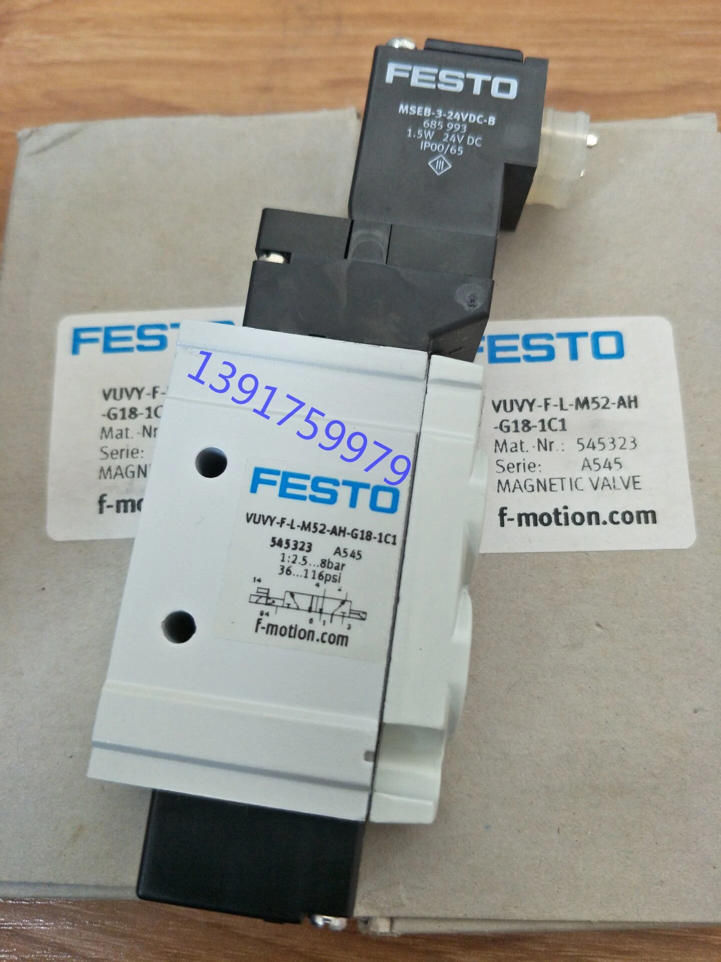 FESTO VUVY-F-L-M52-AH-G14-3AC1 545423 Solenoid Valve From Stock