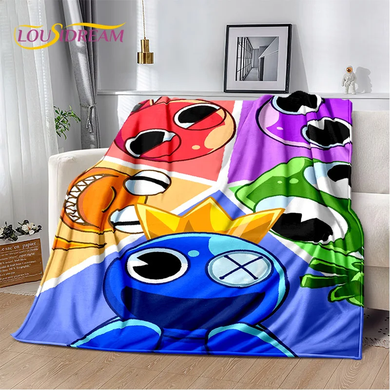 Game R-Rainbow Friends Cartoon Soft Blankets,Keep Warm Throw Blanket Comfortable Blanket for Picnic Beds Sofa Home Bedroom Gifts