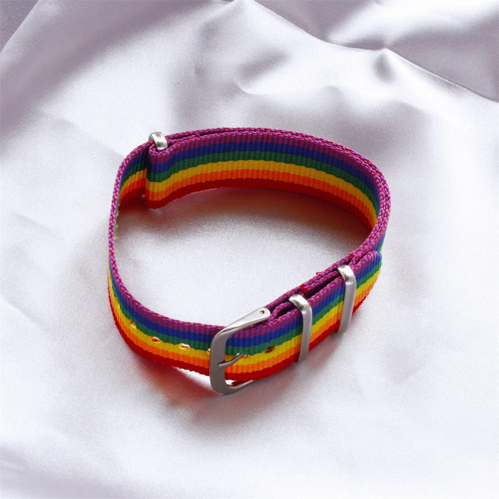 Nylon Rainbow Lesbians Gays Bisexuals Transgender Bracelets for Women Girls Pride Woven Braided Men Couple Friendship Jewelry - view 5