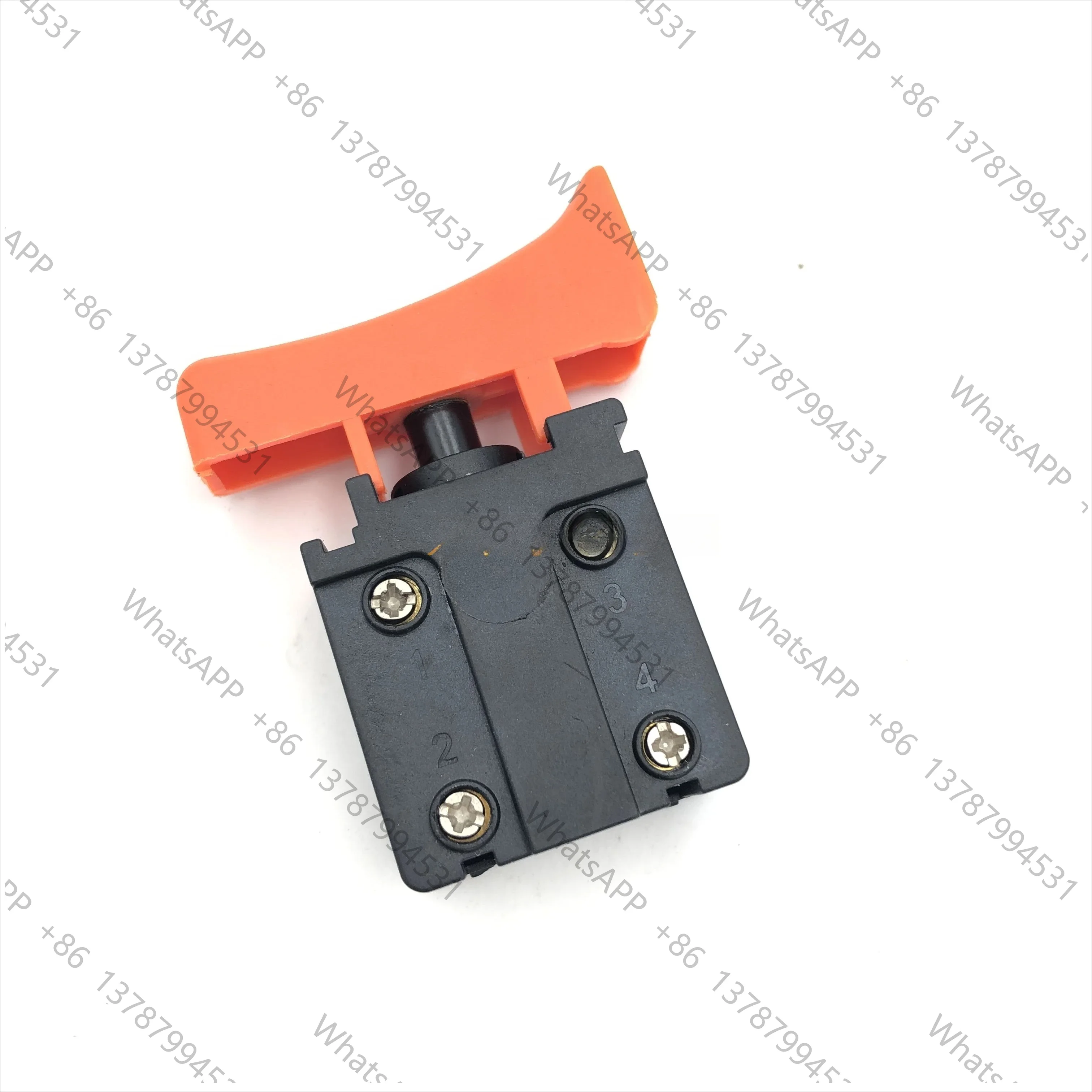 FA3-10/2D AC 250V 10A DPST NO Momentary Electric Power Tool Trigger Switch Black Orange