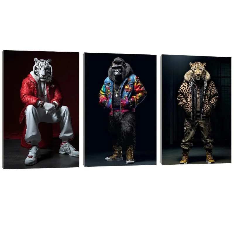 gorilla leopard tiger