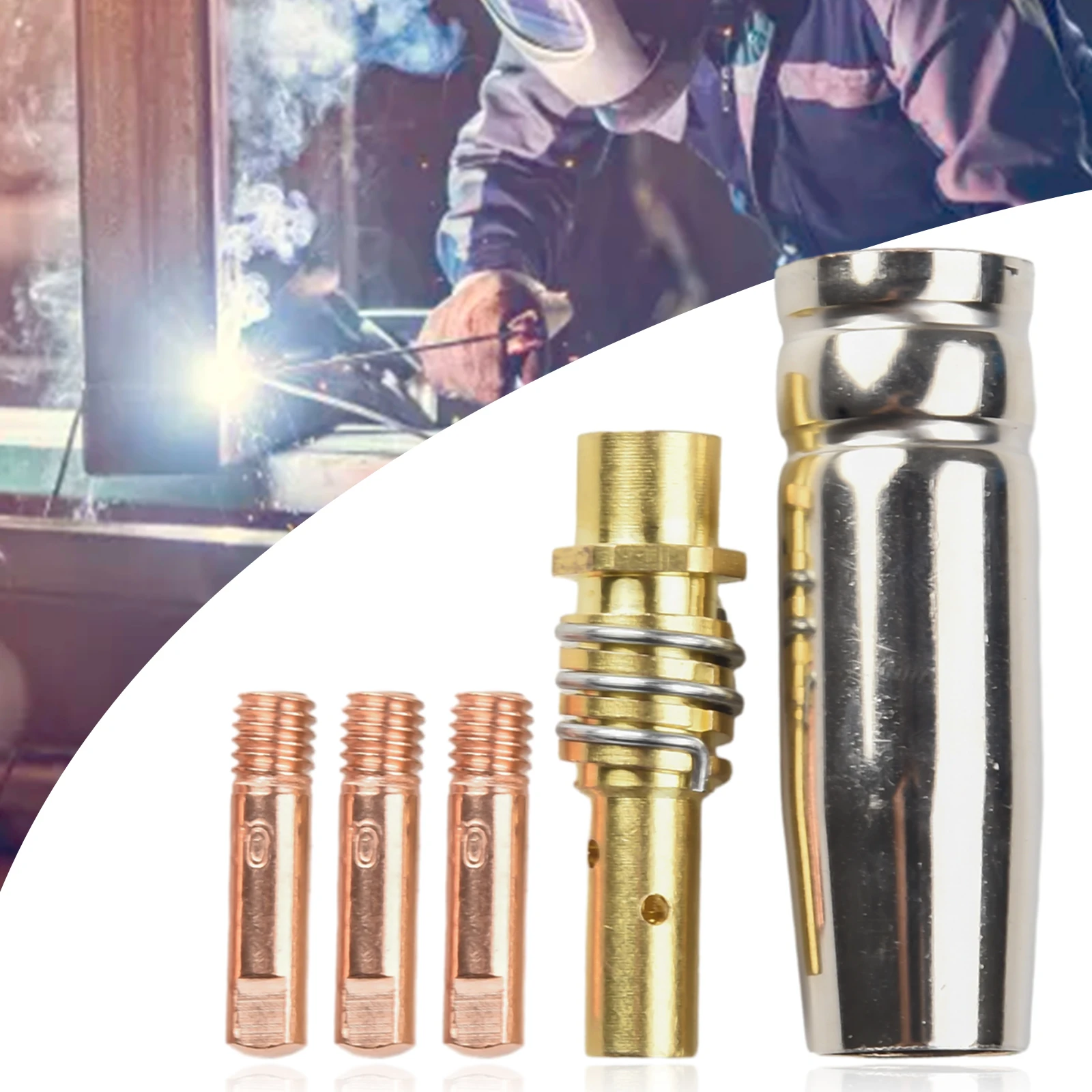 Utile durevole pratico ugello di saldatura sostituzione MIG supporto per punta di saldatura 0.6/0.8/0.9/1.0/1.2mm punta conduttiva