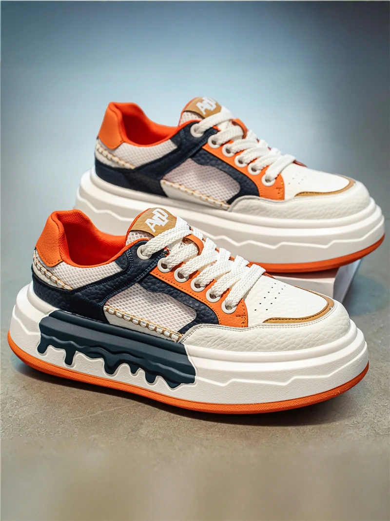 Men's Sport Shoes 2026 New Autumn Casual Breathable Thick Bottom Versatile Bread Shoe Comfortable All-Match Flat Footwear