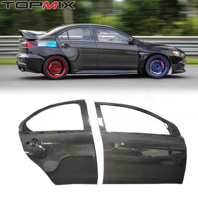 For Mitsubishi 2026 Lancer Evolution X EVO 10 CT9A 2007-2015 TOPMIX OEM-Style 100% Carbon Fiber Front Door