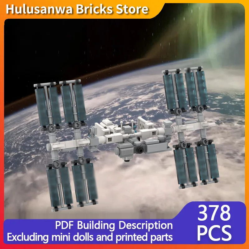 

International Space Station Model MOC Building Bricks War Equipment Modular Technology Gifts Holiday Assemble Children Toys Suit