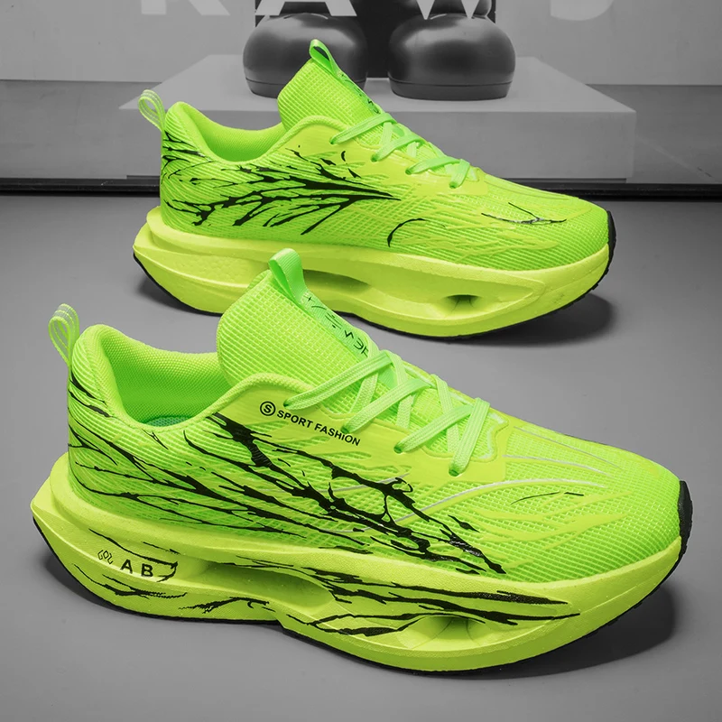 

Men's sports shoes, lightweight carbon plate racing running shoes, winter shock absorption, anti slip, wear-resistant, breathabl