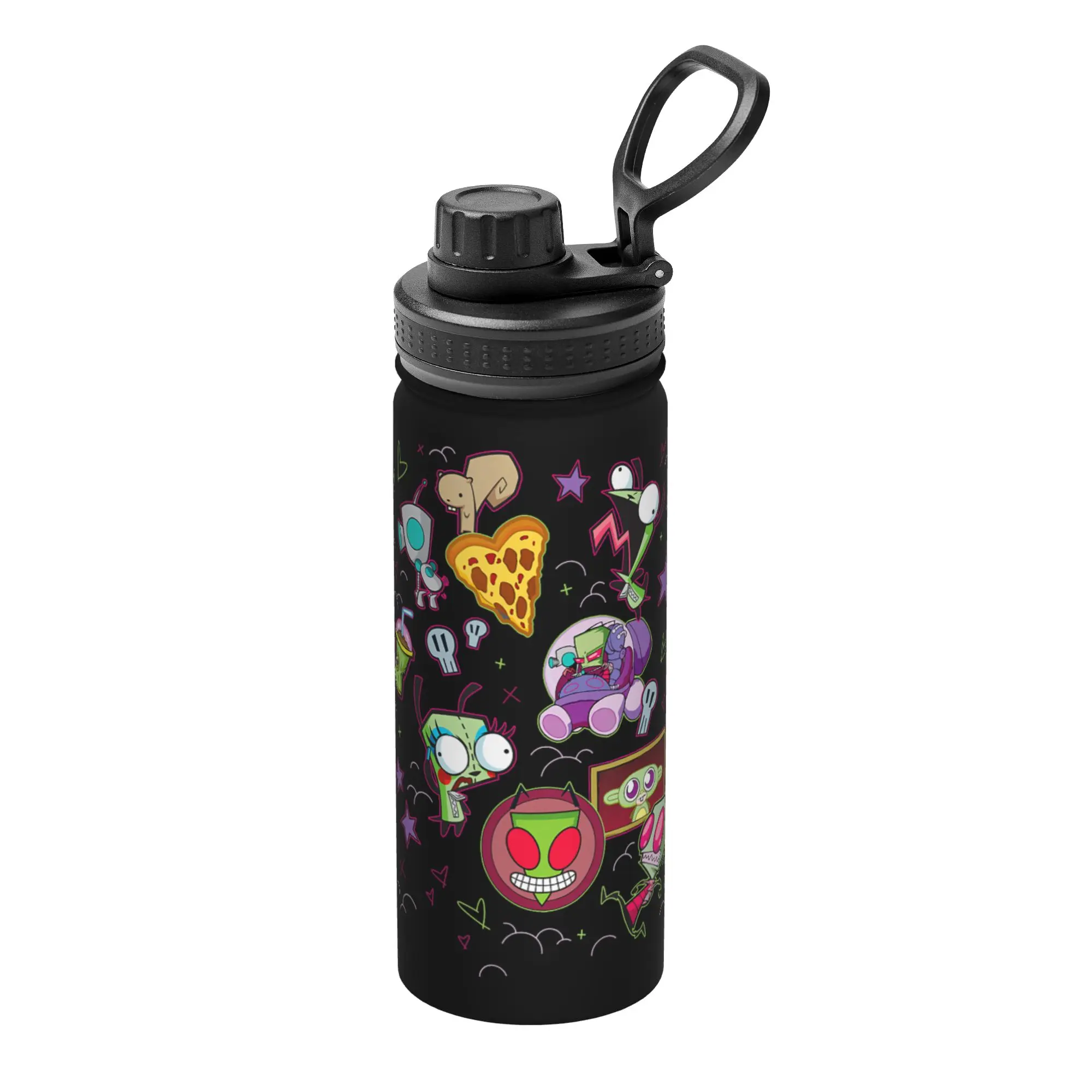 Cartoon Invaders Zim Gir 18OZ Sports Insulated Kettle  Thermal Cup Vacuum Flask Travel Outdoor Mug 18OZ