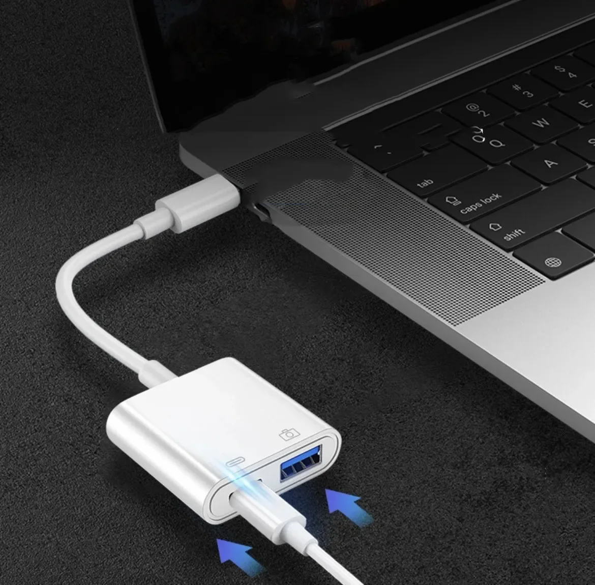 نوع C OTG محول كابل شحن سريع محول USB C إلى USB 3.0 تهمة الفاصل لجوجل TV Chromecast HD لعبة دفتر #3