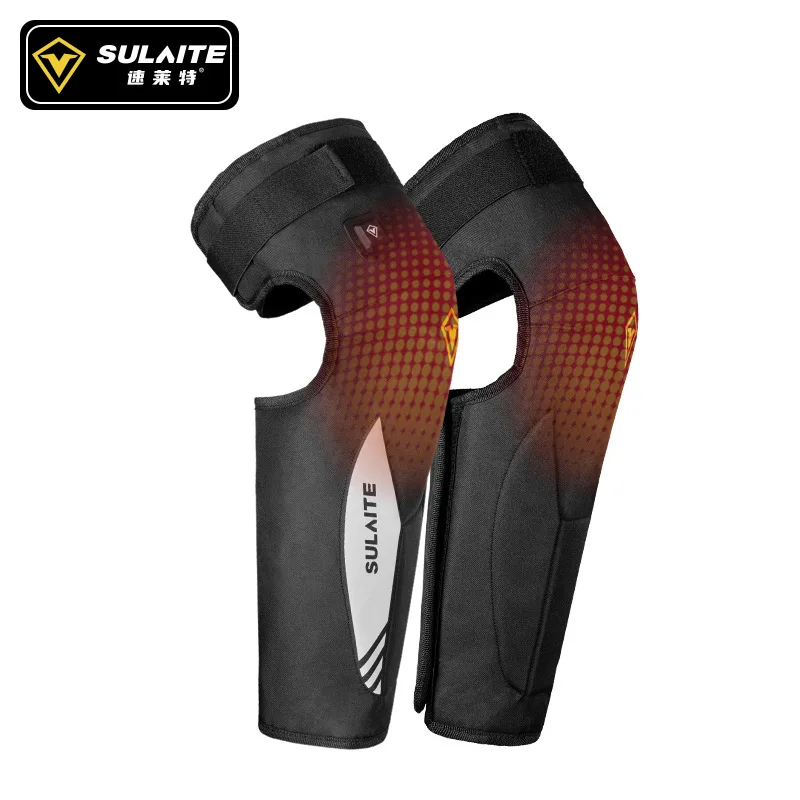 SULAITE Electric Heated Knee Pads Motorcycle Waterproof Self Heating Long Leg Guards Winter Riding Windproof Protector