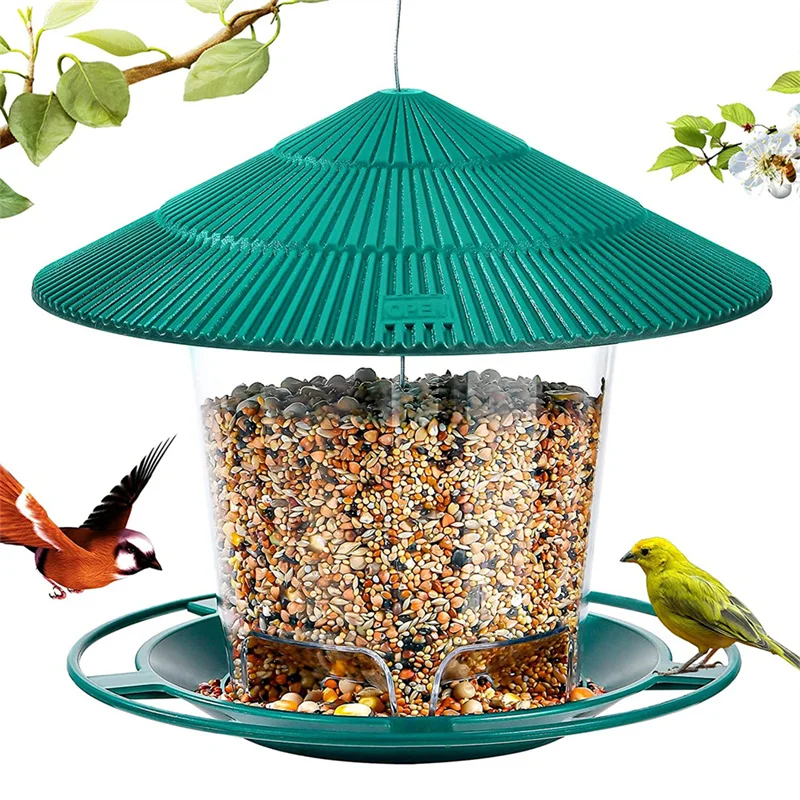 Bird Feeder Automatic Foot Feeding Tool Outdoor Bird Feeder Hanging Nut Feeding Multiple Hole Dispenser Holder Food Container