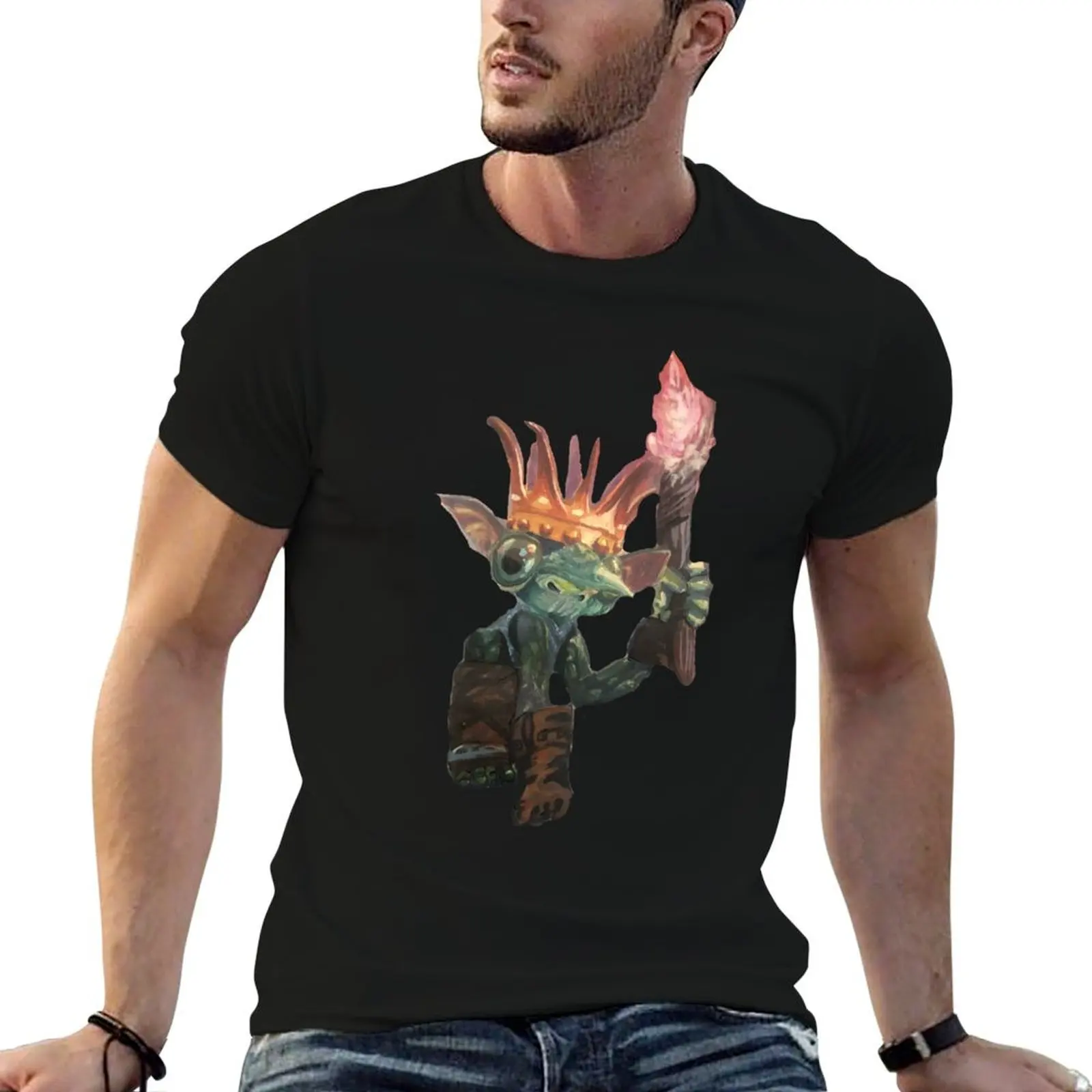 

Goblin Boy cutout T-Shirt essential t shirt mens graphic t shirts T-Shirt