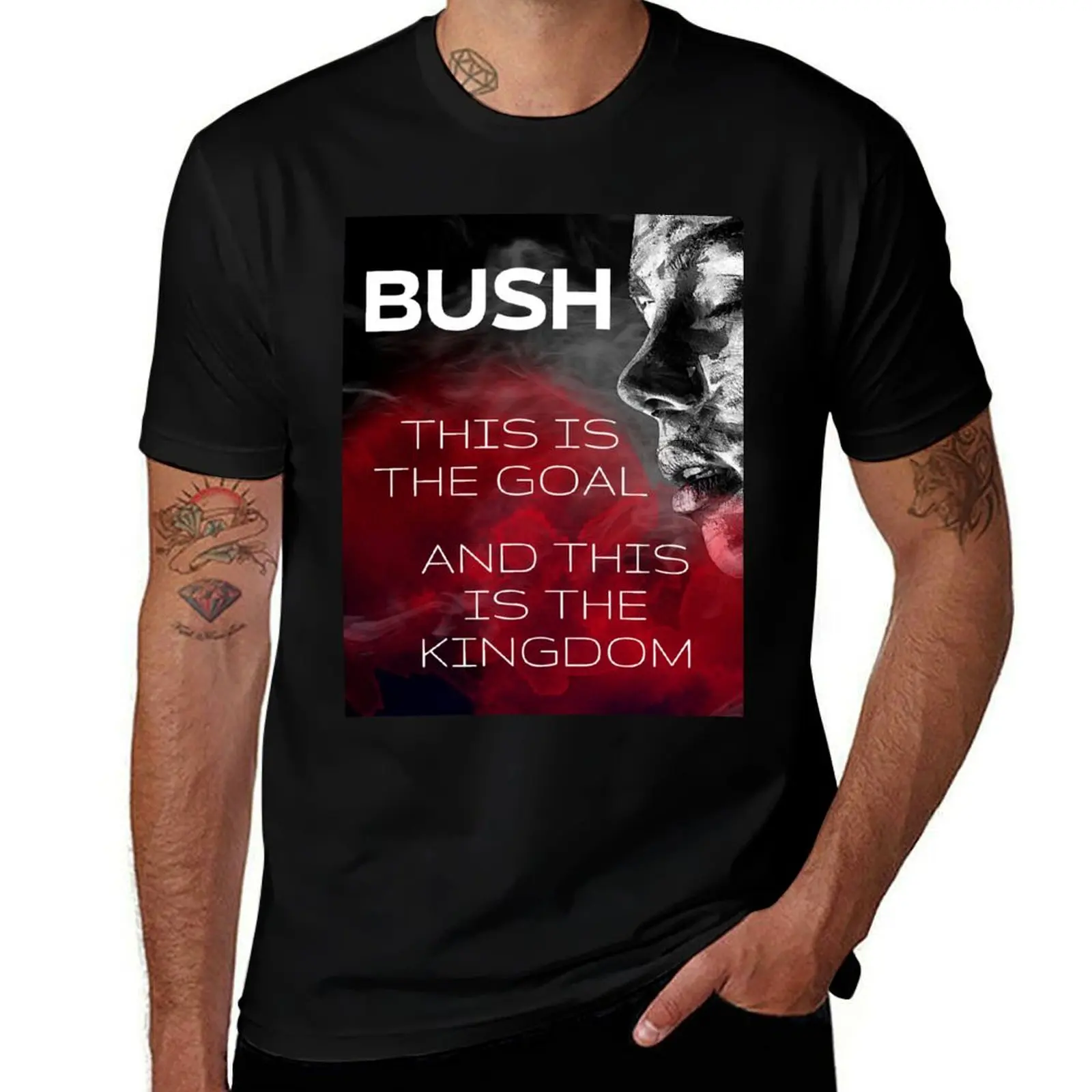 

BUSH ROCK BAND - Bush Fan Artwork Edition - The Kingdom T-Shirt men t shirt cotton 100% man graphic t shirt T-Shirt