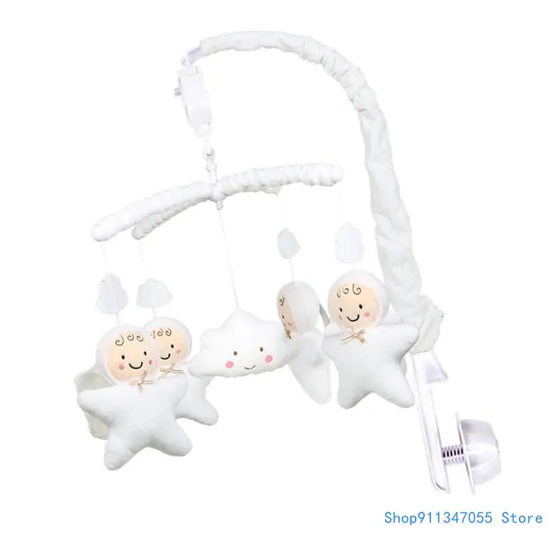 Baby Bells and Frame Arm Bracket Baby Musical Crib Mobile Toy Windup Move Hanging Toy Music Box Drop shipping