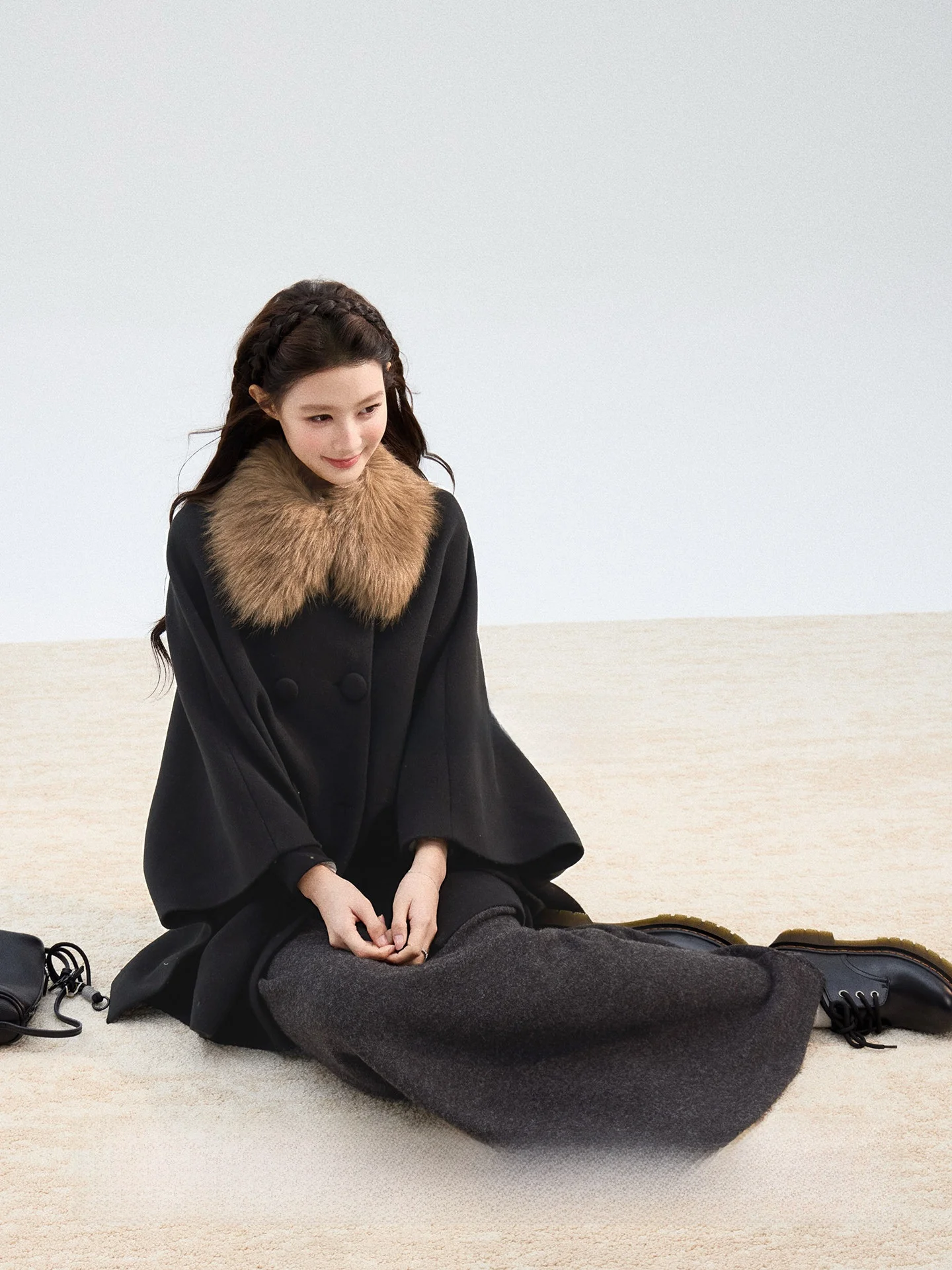 

Вязаная прямая юбка А-силуэта для женщин, весенняя, в корейском стиле, свободная, стройнящая, длинная юбка макси