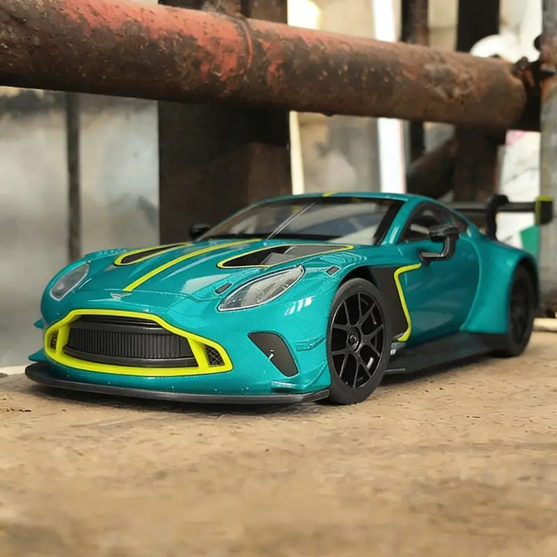 Modelo de Auto Deportivo de Aleación Aston Martin Vantage GT3 a Escala 1:24, Auto de Carreras de Metal Fundido a Presión, Modelo de Vehículo con Sonido y Luz, Juguete para Niños, Regalo