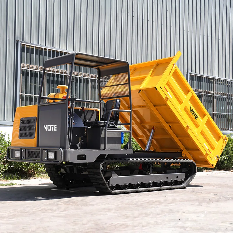 Alta calidad China Dumper Mini 4x4 Oil Palm Farm Transporter Mini Dumper 1 tonelada 2 toneladas portador sobre orugas con oruga CE