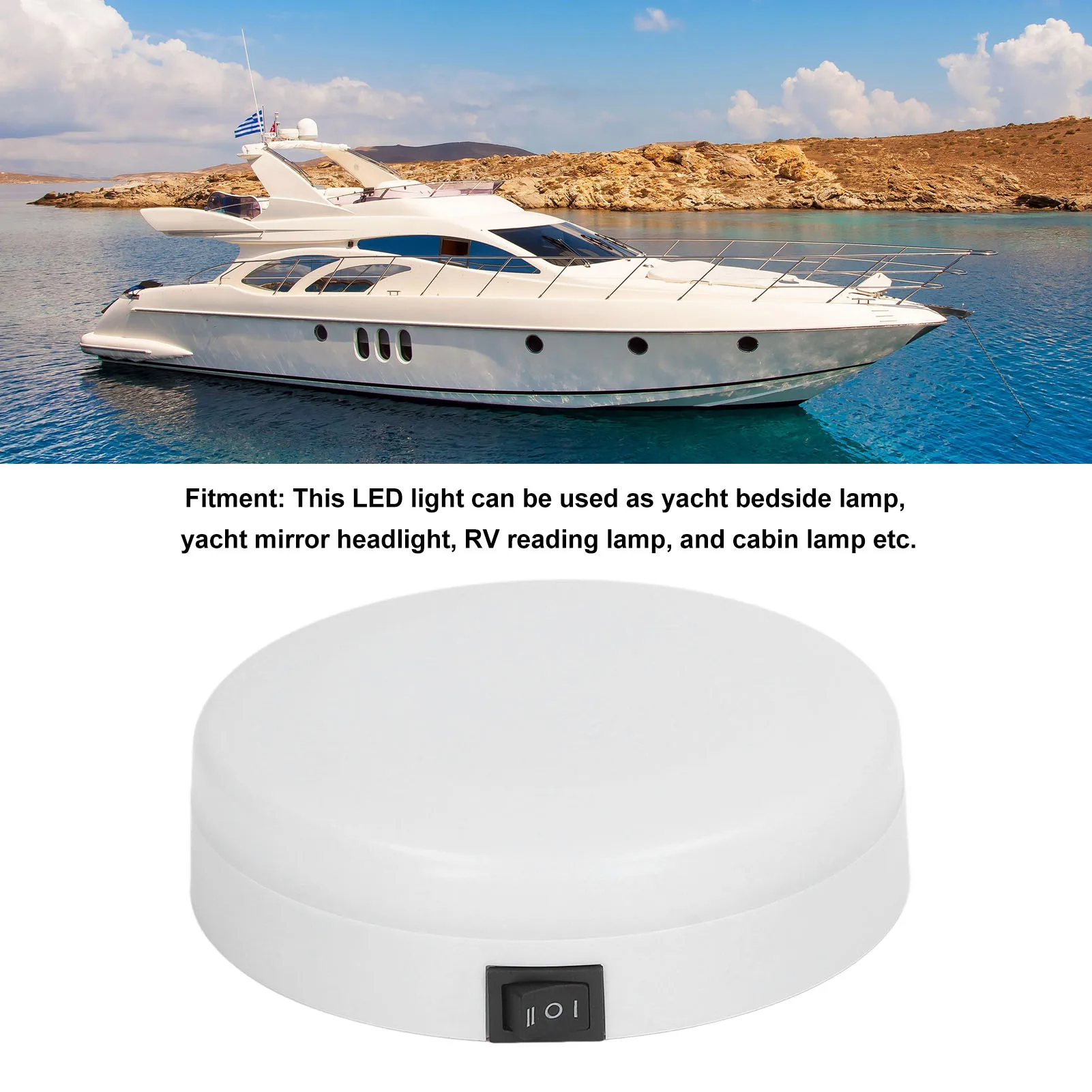 Boats LED Interior Cabin Light 12V IP65 Waterproof LED Dome Light Universal For RV Caravan Yacht Cabin Marine Accessories