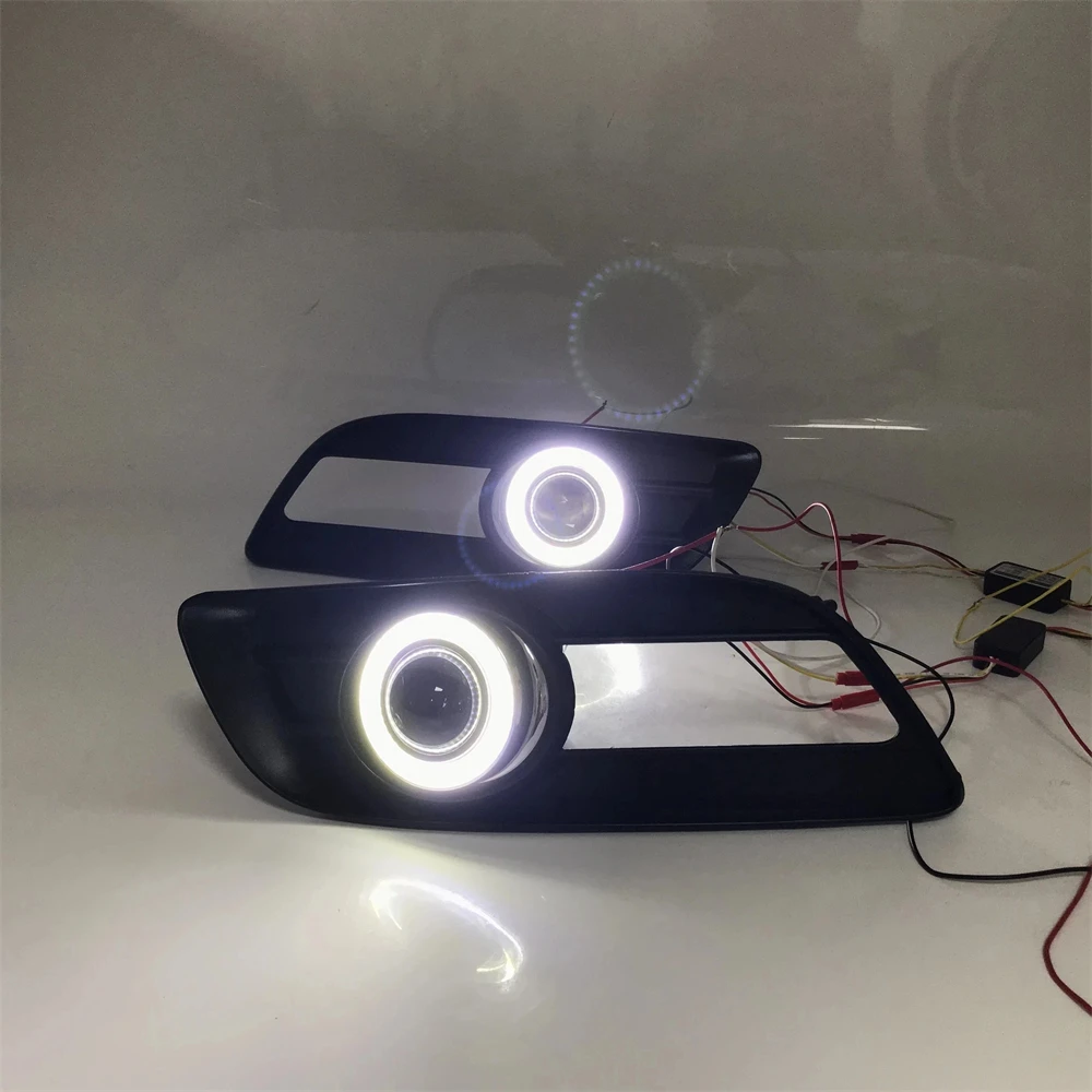 Fog Lamp Driving Light Assembly for Great Wall Hover Haval H5 Cob Angel Eye Led Daytime Running Lights Turn Signal