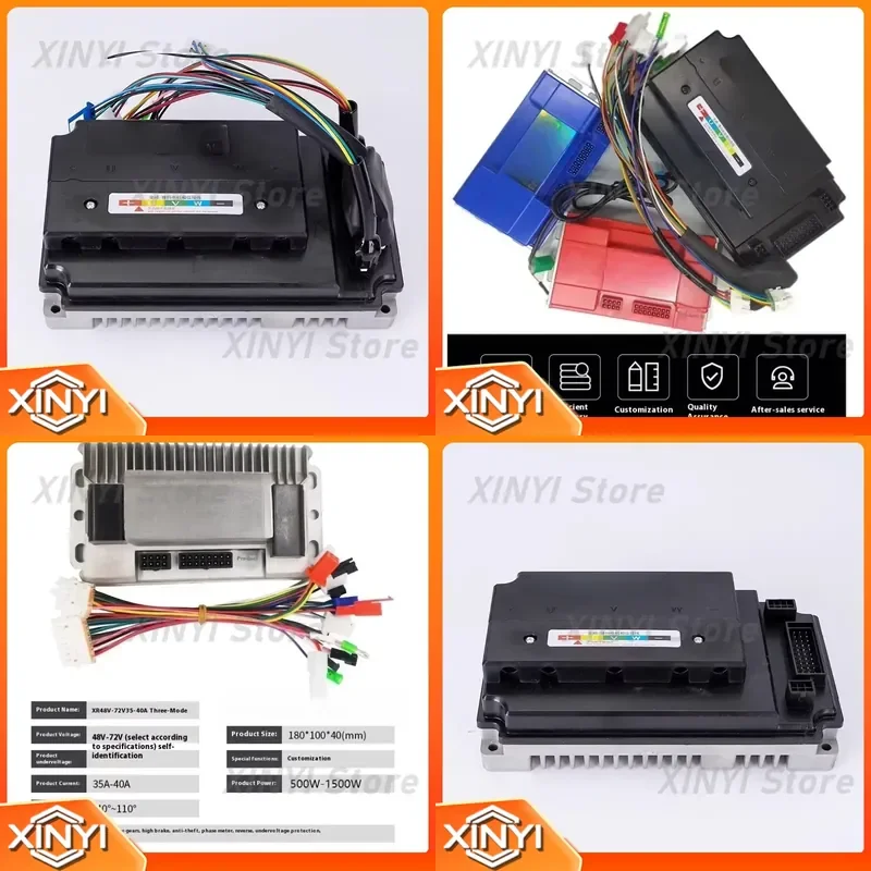 for Quanshun Motor 48-96V 1000W Sine Wave Brushless Controller for Electric Vehicle Two-Wheeled E-Bike Scooter Modification