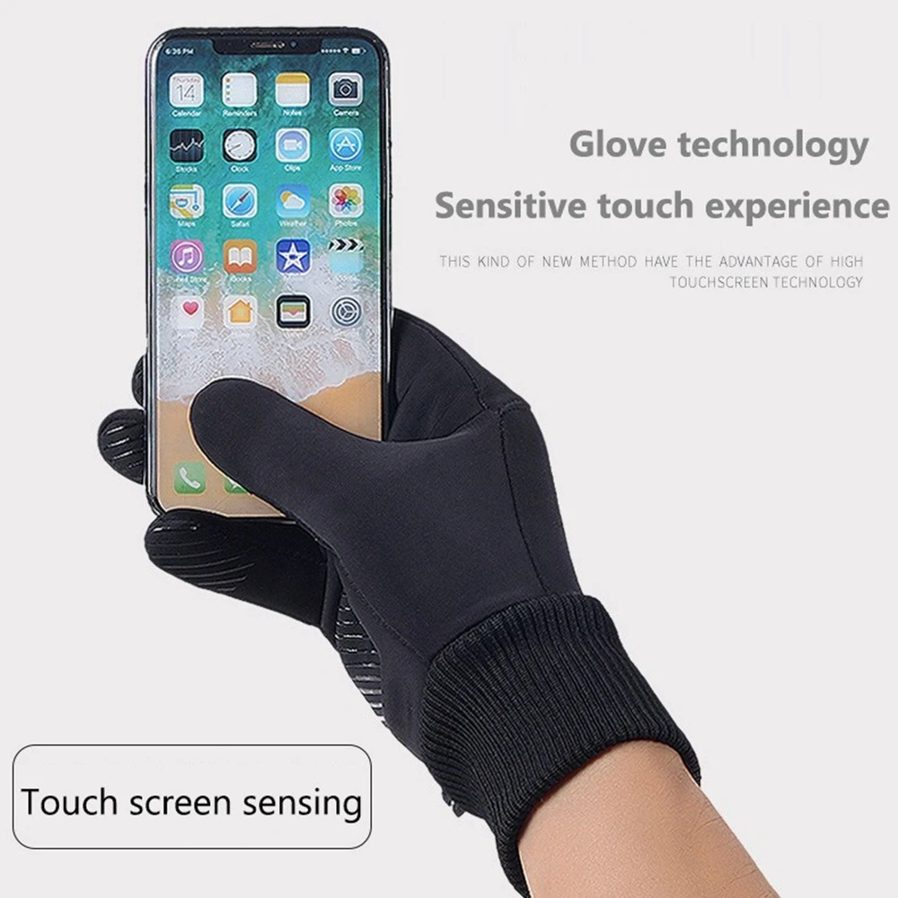 

Autumn Winter Cycling Roller Skating Outdoor Sports Gloves Waterproof Anti Slip Warm Can Touch Screen Multifunctional Gloves
