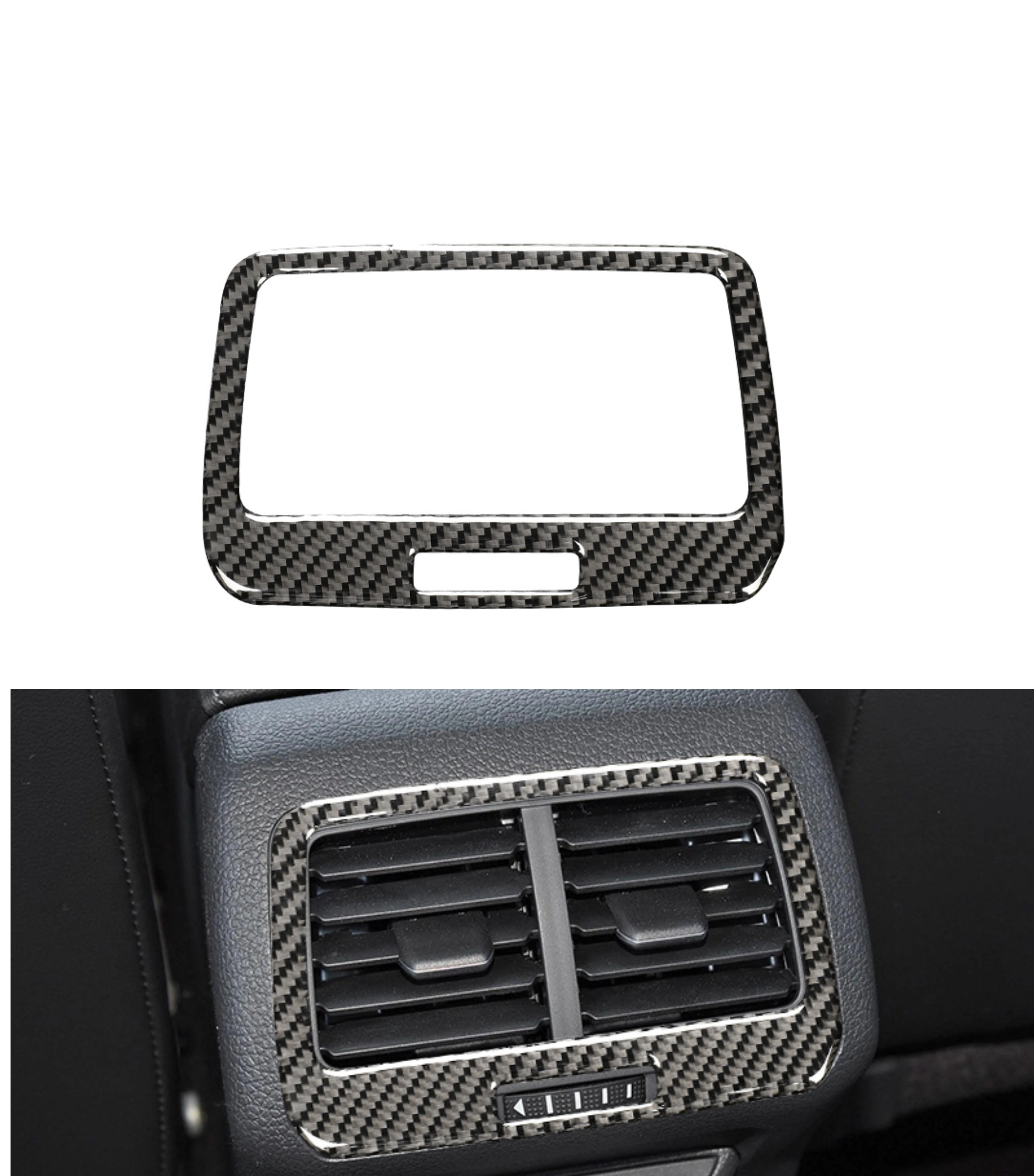 

Decal Accessories Car Styling Interior Rear Air Condition Vent Cover Trim For Vw Golf 7 Mk7 2014-2019 Carbon Fiber Sticker