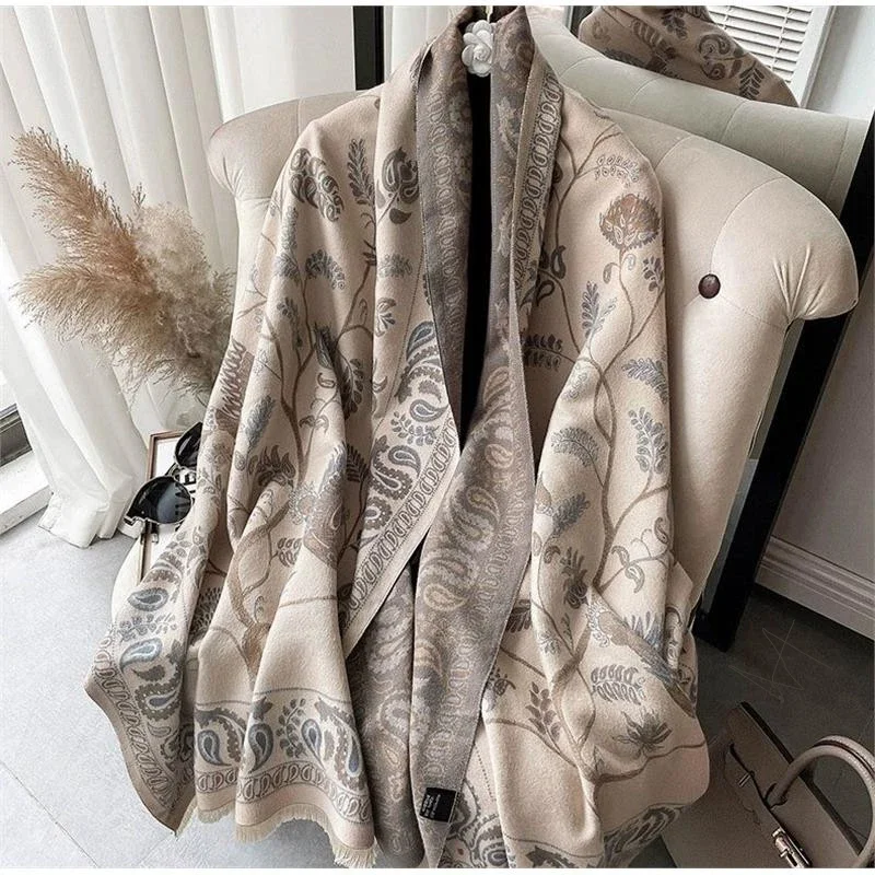 

Korean tide brand air-conditioned room shawl women's dual-purpose cashmere scarf fringed blanket new