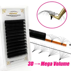 Abonnie Easy Fans Volume Lashes Extensions Auto Fans Eyelashes Extensions False Eyelashes Blooming Easy Fan Volume Cilios