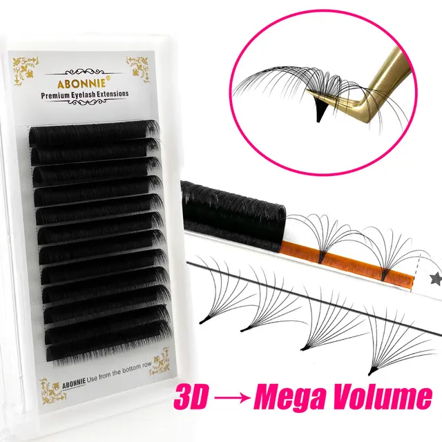 Abonnie Easy Fans Volume Lashes Extensions Auto Fans Eyelashes Extensions Sztuczne rzęsy Blooming Easy Fan Volume Cilios
