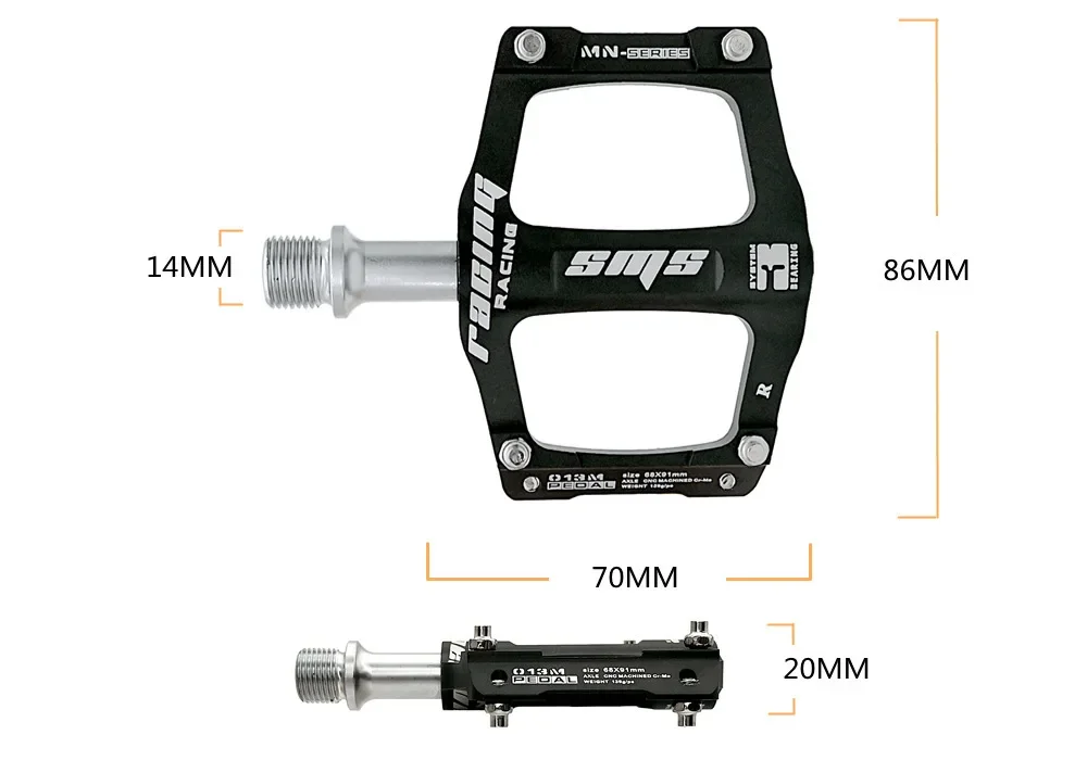 New Ultralight CNC Aluminum Alloy Mountain Bike Platform MTB 3 Bearings Non-slip Road Bicycle Pedal Cycling Parts 276g