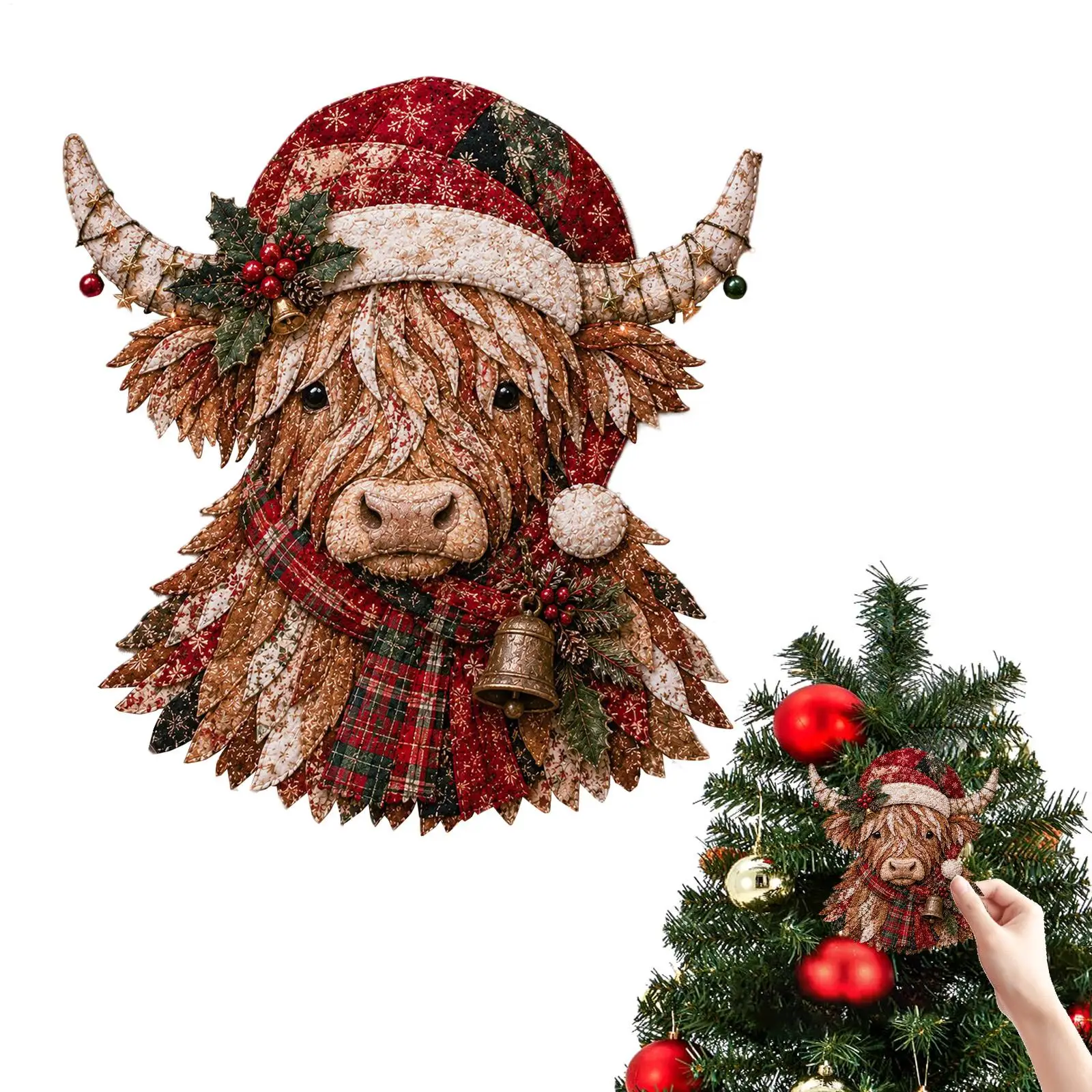 diyクリスマスファブリックアートキット-手作りクリエイティブdiyソーイングセット-クリスマスソーイングキット-女性-男性-初心者向け-家庭用-室内壁飾り