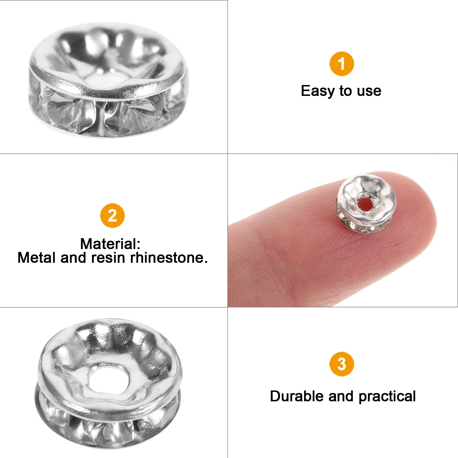 200 pièces 8mm couleur aléatoire perles de verre rondes pour la fabrication de bijoux fournitures artisanales de bricolage perles de verre Kits de perles