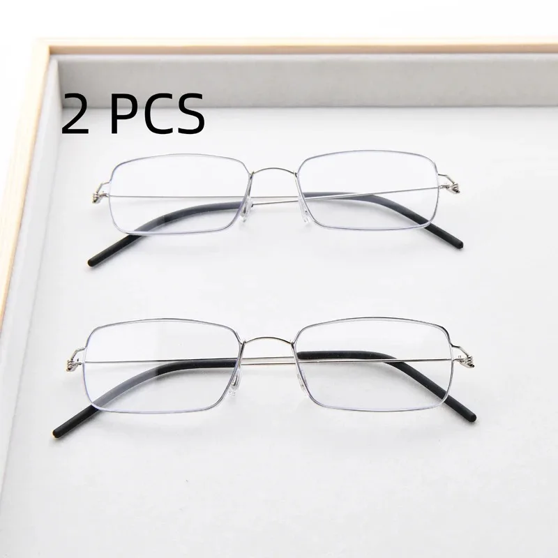 2026 Neue Dünne Anti-Blaulicht Titan-Lesebrille für Herren Flexible Business-Presbyopie Computerbrille +1,50