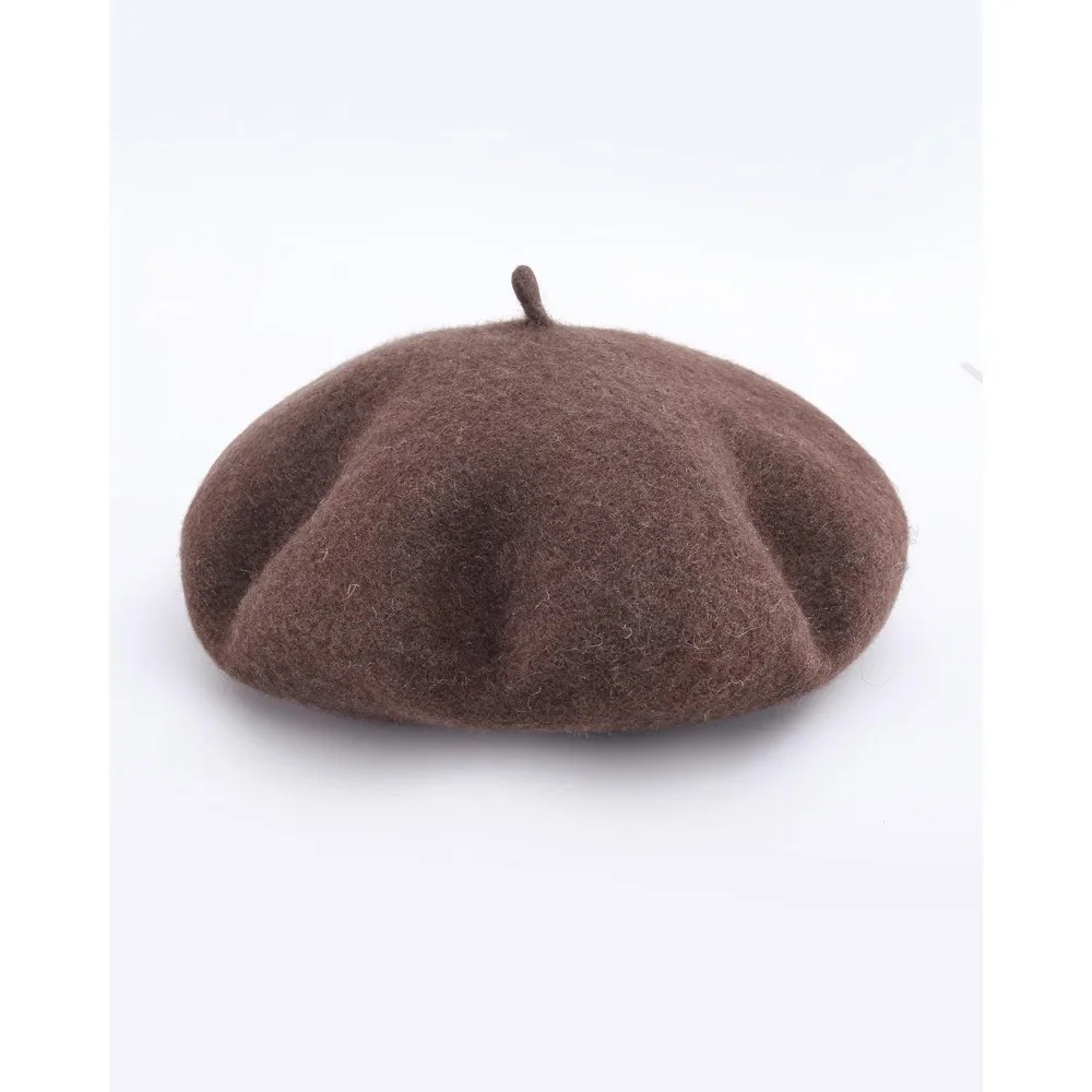 

Берет для женщин Праздничный шерстяной французский стиль - Черная/красная церковная шляпа - Бесклеевой наряд и мужской берет