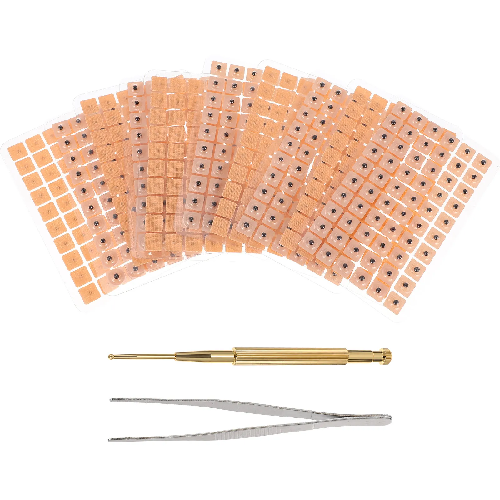 1Set Ear Acupoint Therapy Patch Kit Easy Use Ear Press Beads Stickers Invigorate Blood Flow Channels Speed Healing