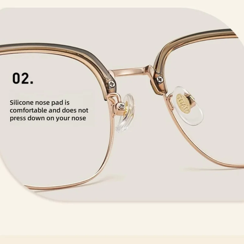 DIEDIESEE Ultra Light And Fashionable Titanium Frame anti Blue Light Eyeglass Frame Temperament Optical Prescription Frame 8191