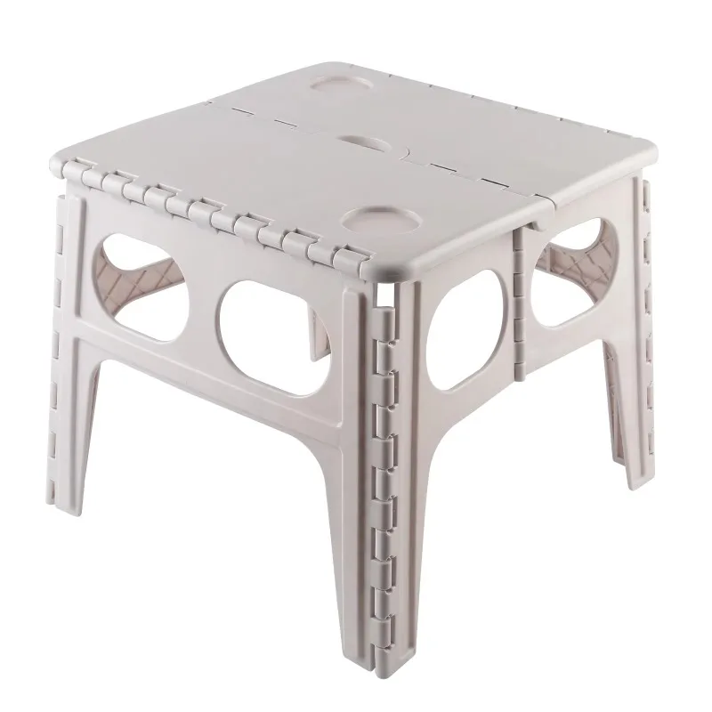 

Home Furniture Square Desktop Plastic Folding Table Colorful PP Camping Table