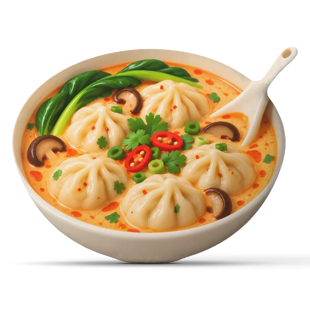 Dumpling Soup Bowl Shaped Stuffed Throw Pillow Asian Food Cushion for Sofa Kitchen Decor Food Lover Gift Chinese Cuisine
