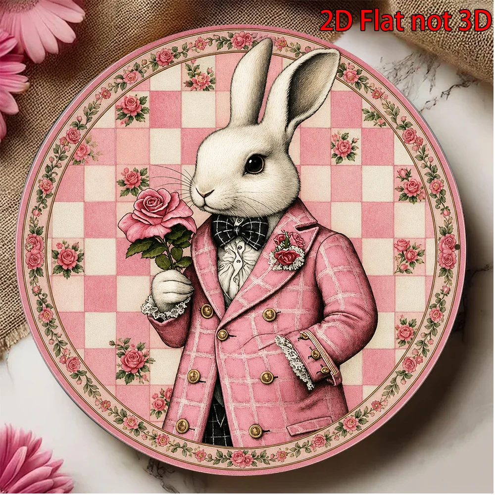 2D Flat, 1pc 8x8in/20x20cm 2D Flat Round Aluminum Sign, 