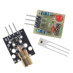 KY-008 650nm Laser Transmitter Module with Laser Sensor Module Non-Modulator Tube Laser Receiver Module Kit