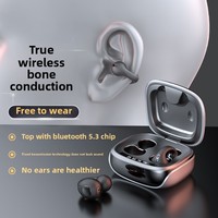 JX80 Air conduction pinch ear Bluetooth headphones with jet code noise reduction private mode large power no delay headphones