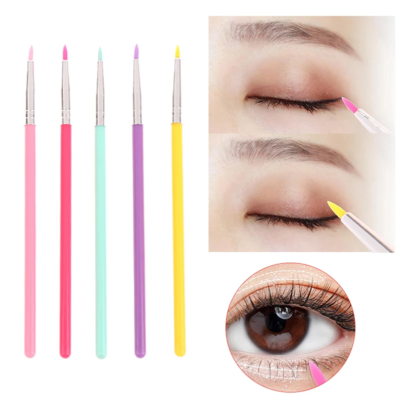 Multifunctional Brush Pointed Silicone Concealer Brush Super Fine Eyeliner Tool Tear Trough Acne Spots Brush Nail Painting Pen