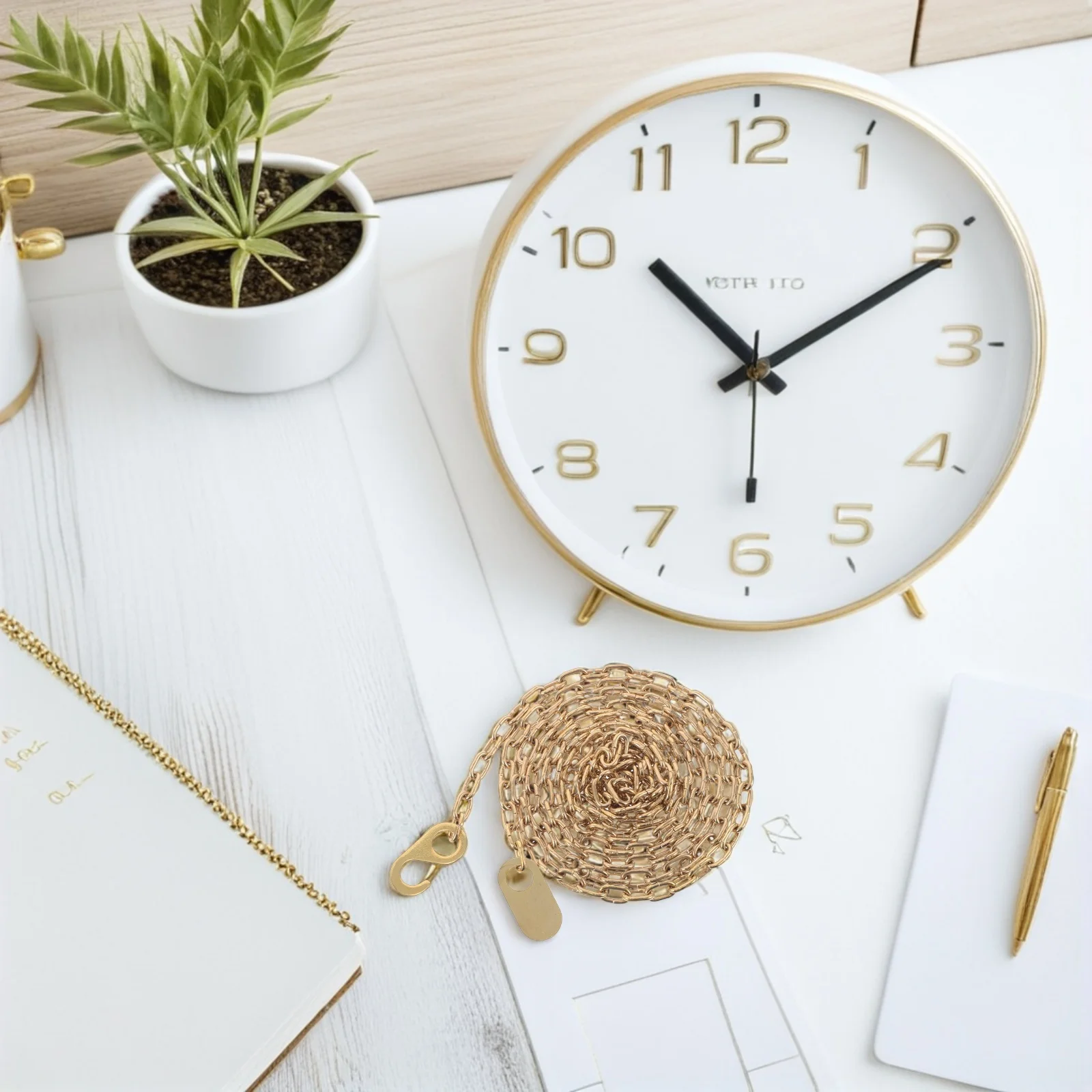 

Grandfather Clock Chain Vintage Golden Steel Heavy Duty Mechanical Replacement Part For Floor Clock Repair Pendulum Accessories