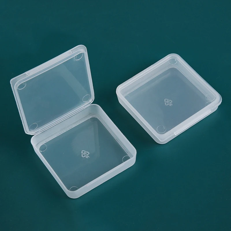 Small Boxes Square Transparent Plastic Box Jewelry Storage Case Electronic Chip Container Packaging