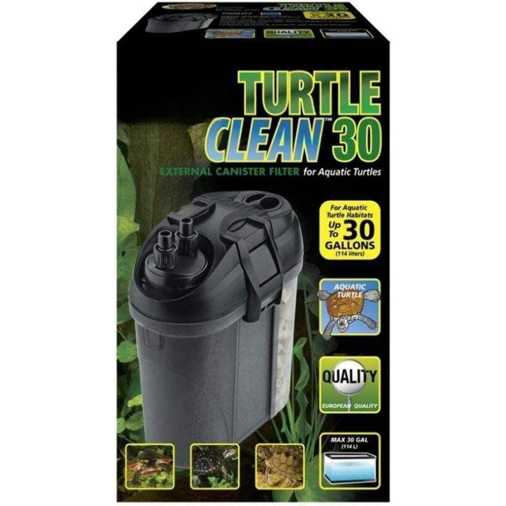 

Turtle Clean External Canister Filter 30 Gallon Capacity for Aquatic Turtle Tank Aquarium
